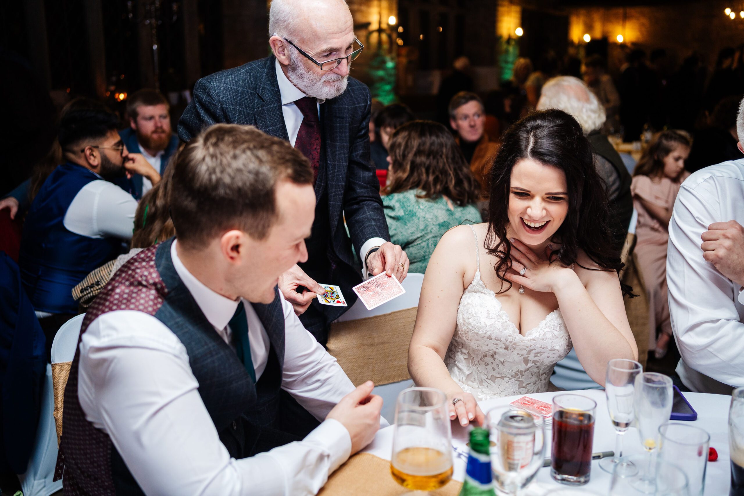bride amazed at wedding magic
