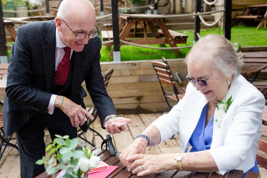 magic frank performing at a wedding in manchester