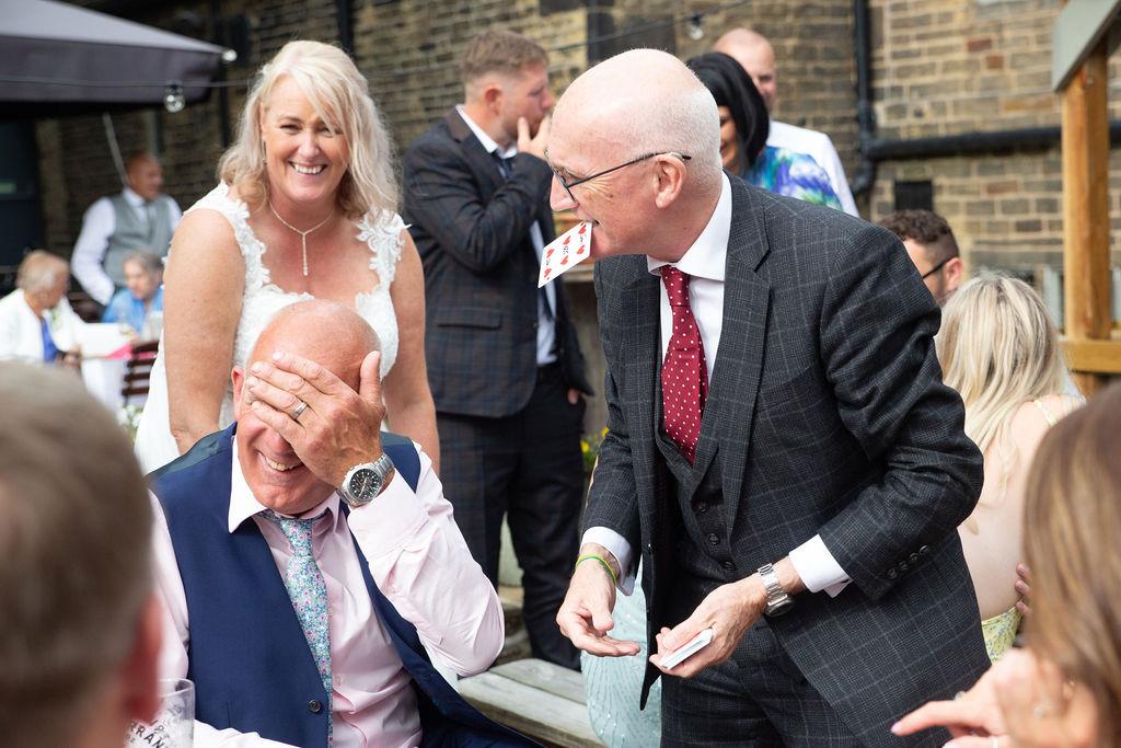 magician performing at wedding